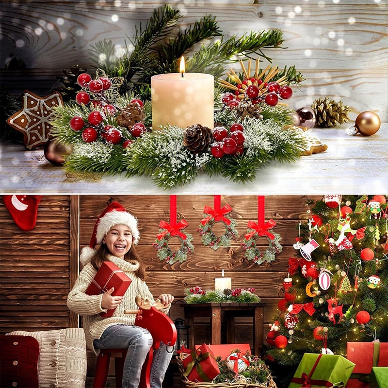 🔥UTÓS NAP 70% KEDVEZMÉNY🎄Karácsonyi ablakkoszorúk szalagos masnikkal és piros bogyós gyümölcsökkel